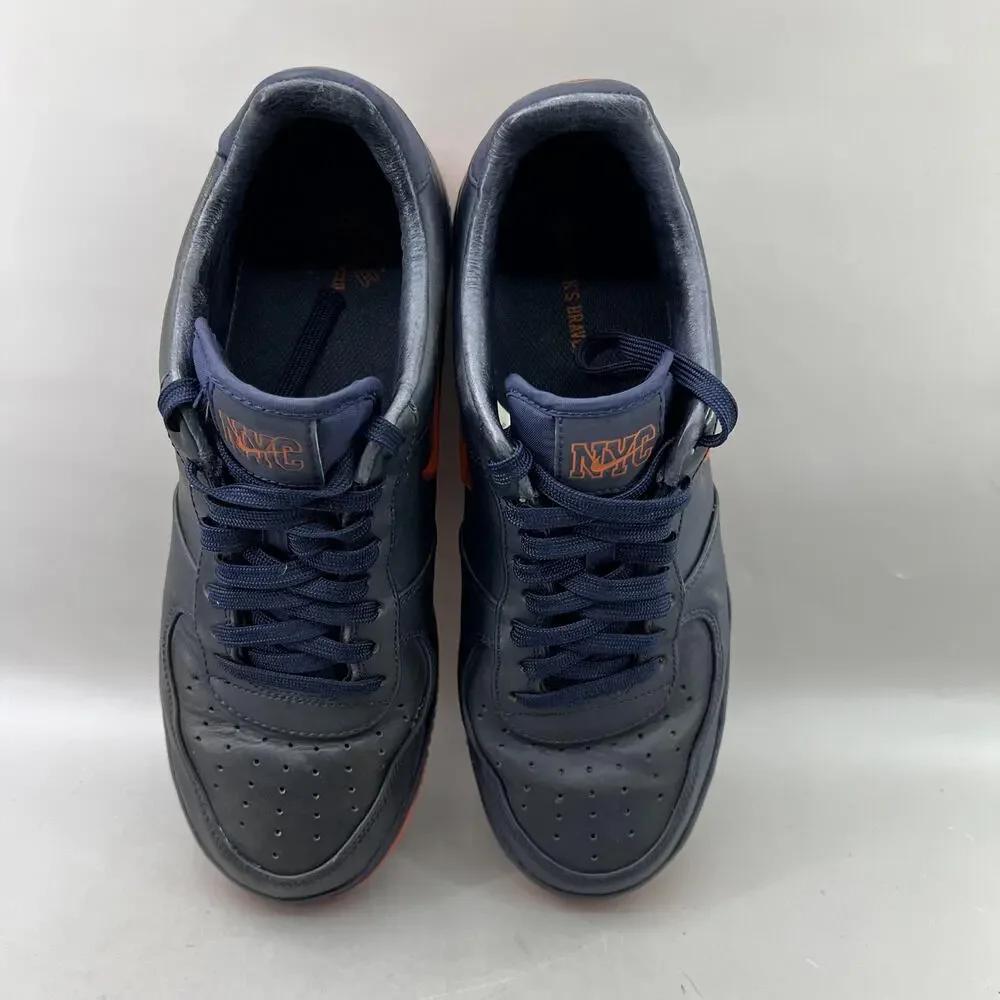 Nike Air Force 1 Low NYC's Finest Shoes Men Size 10 Blue Orange Leather Sneakers